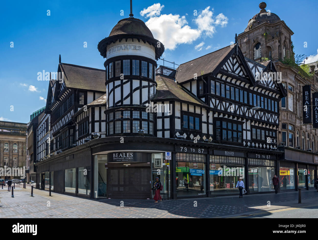 L'ex Beales department store edificio (originariamente Whitakers, costruito 1829), Bolton, Greater Manchester, Inghilterra, Regno Unito Foto Stock