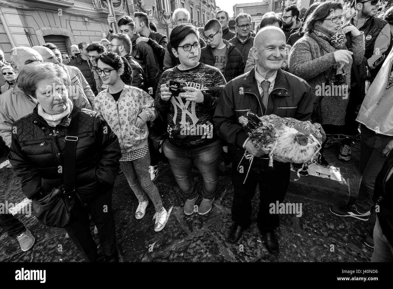 Madonna delle galline, festa popolare della città di Pagani, Salerno, Italia. Foto Stock