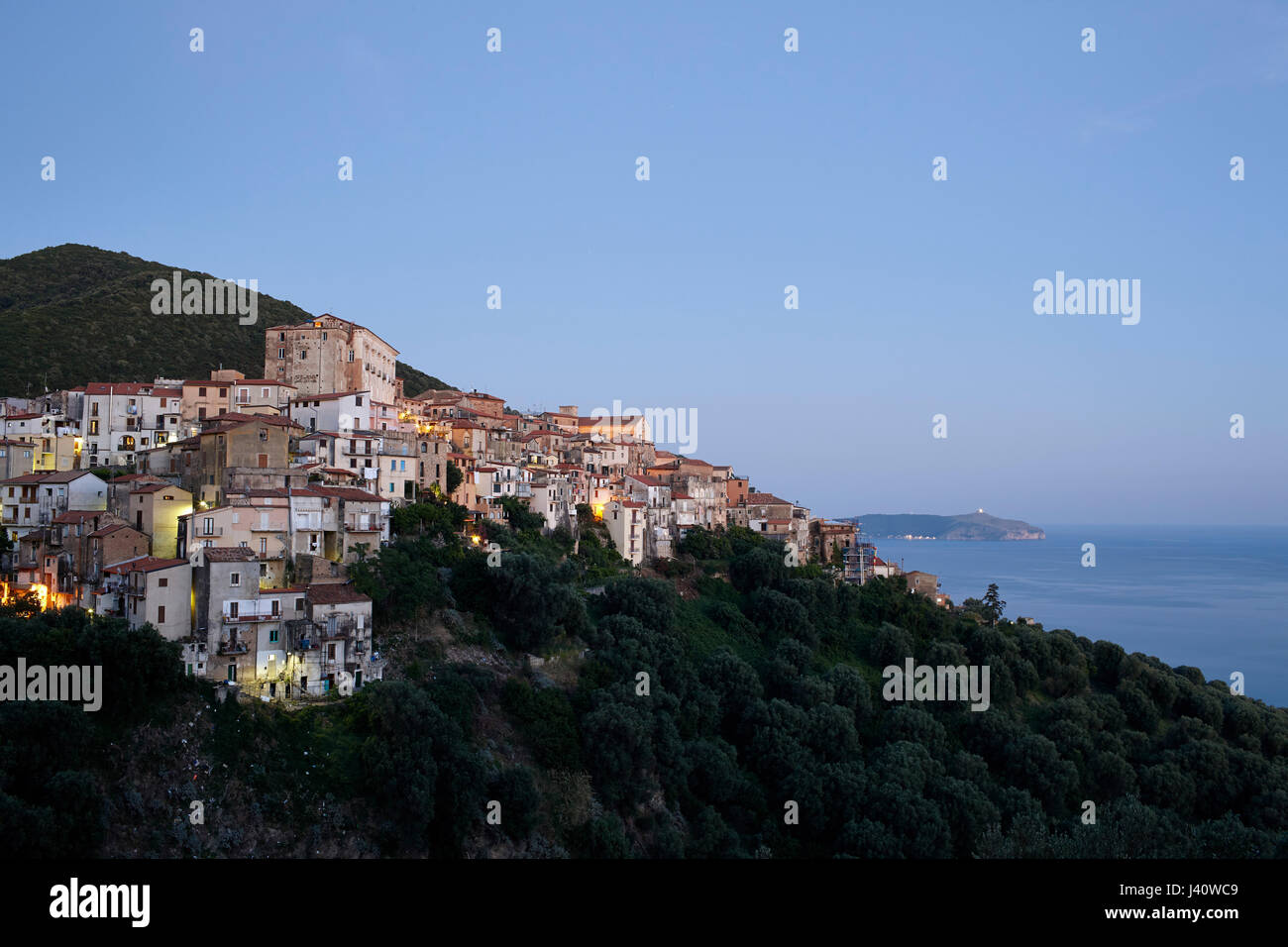 Pisciotta, Cilentan Coast, provincia di Salerno, Campania, Italia Foto Stock