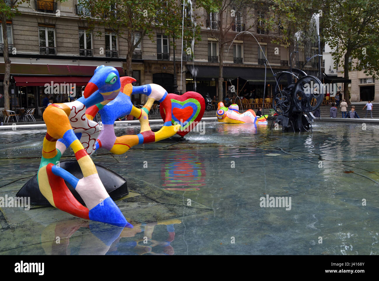 Fontana Stravinsky a Parigi, Francia Foto Stock