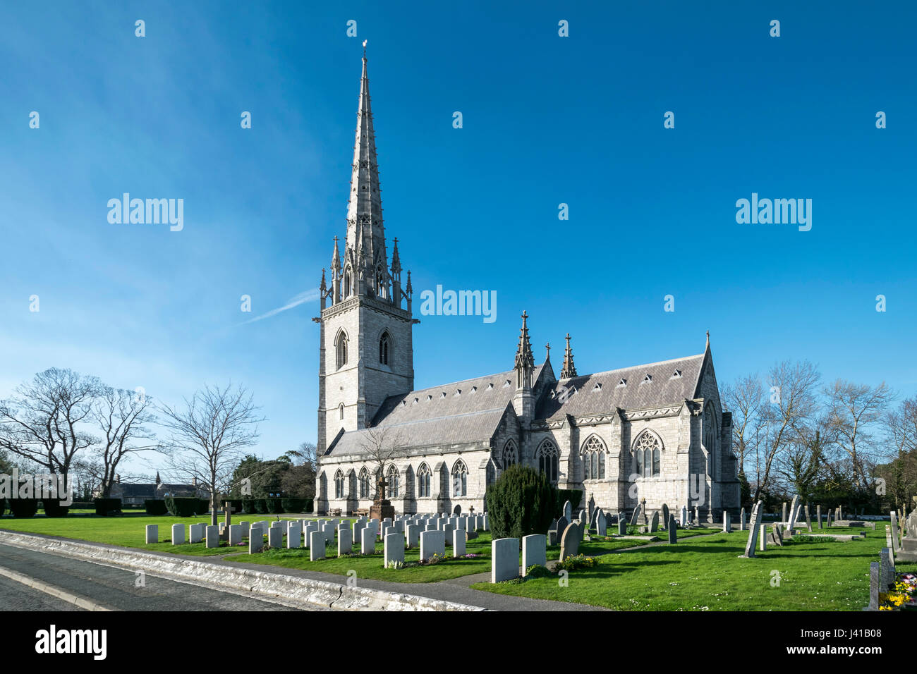 Chiesa di St Margaret Bodelwyddan Galles del Nord soldati canadesi war graves Foto Stock