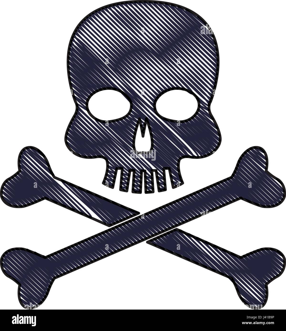 Disegno le ossa craniche pericolo laboratorio veleno Illustrazione Vettoriale