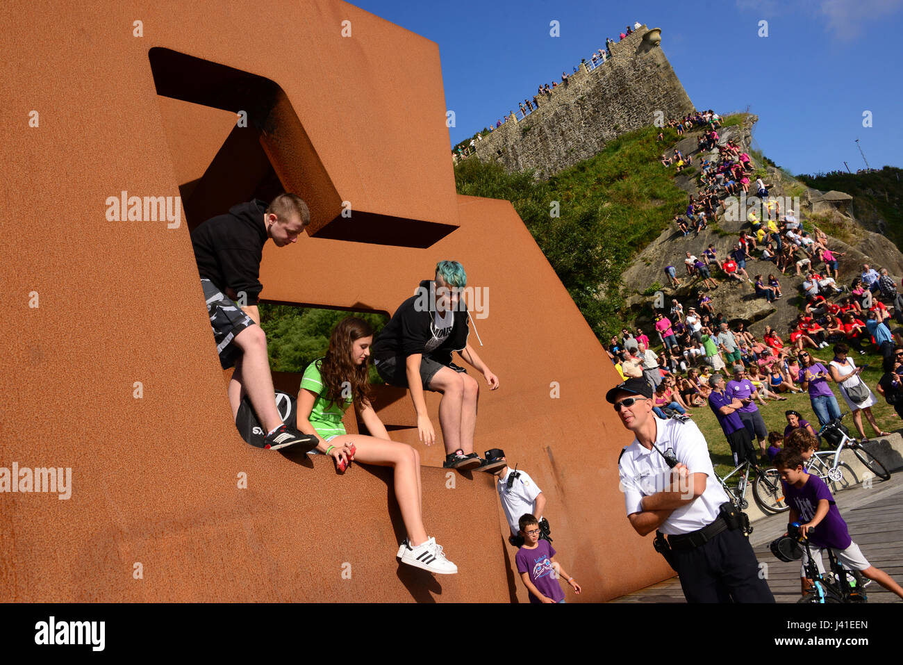 Sotto il Monte Urgull, San Sebastian, Paese Basco, North-Spain, Spagna Foto Stock