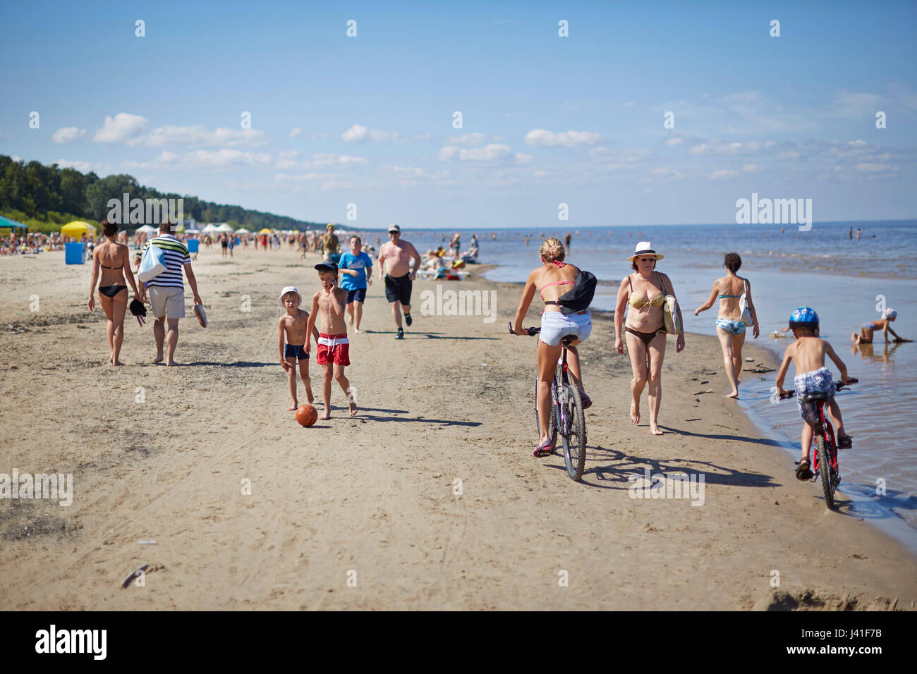 Sezione Balduri sulla spiaggia Balduri, Riga, Lettonia Foto Stock