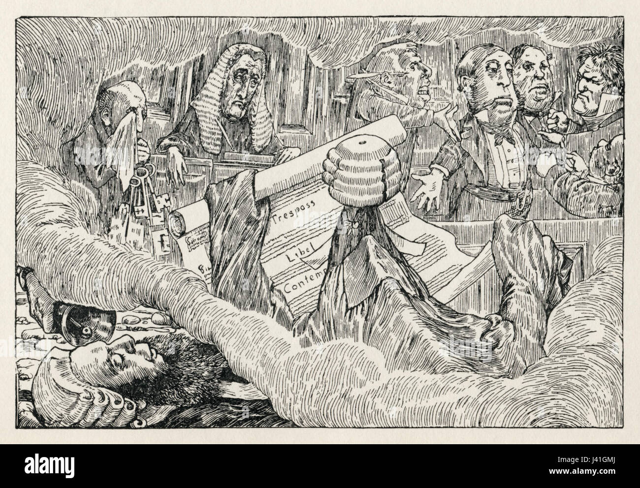 Lewis Carroll Henry Holiday caccia della piastra Snark 8 Foto Stock