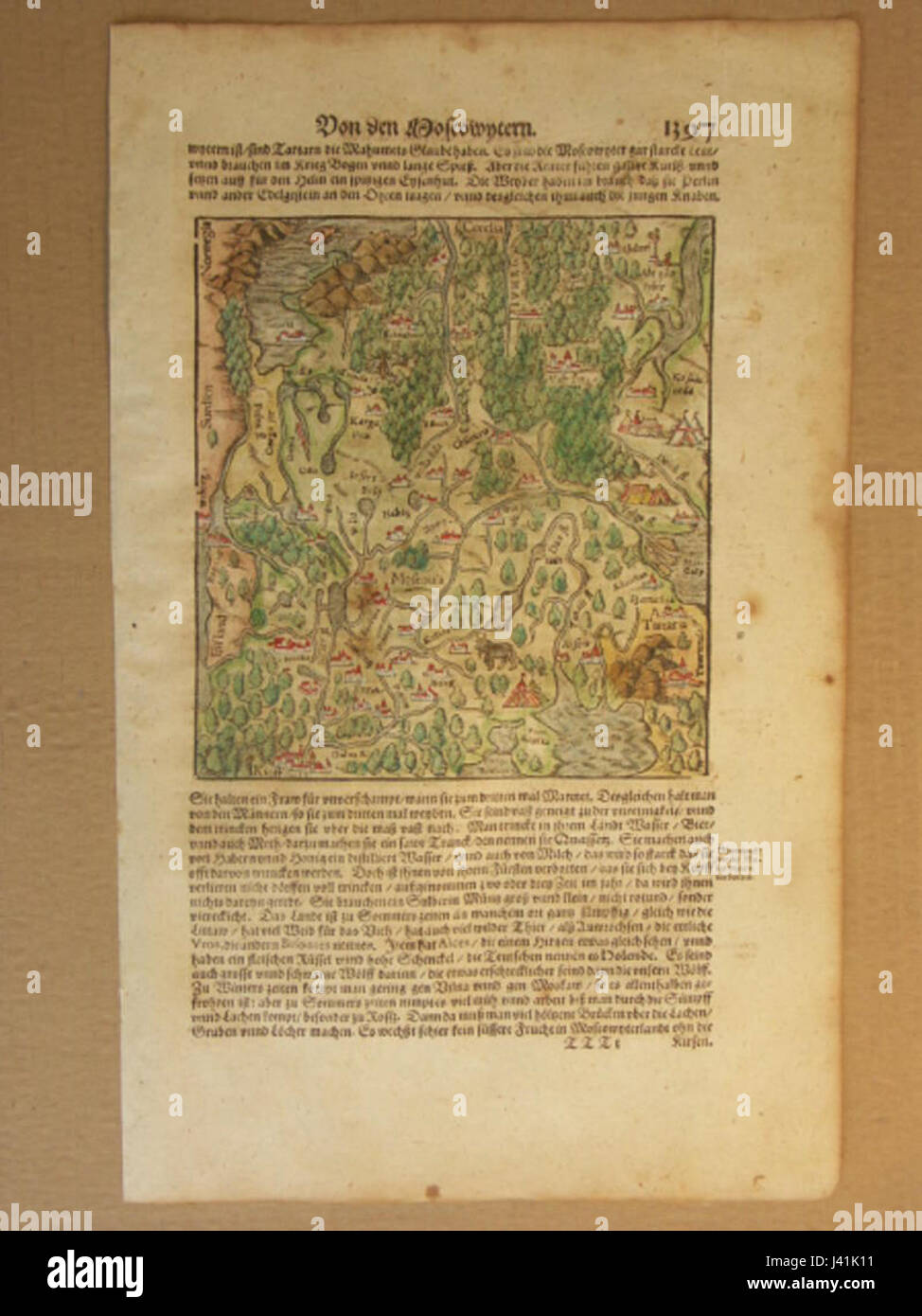 Mappa di Mosca (1600) Foto Stock