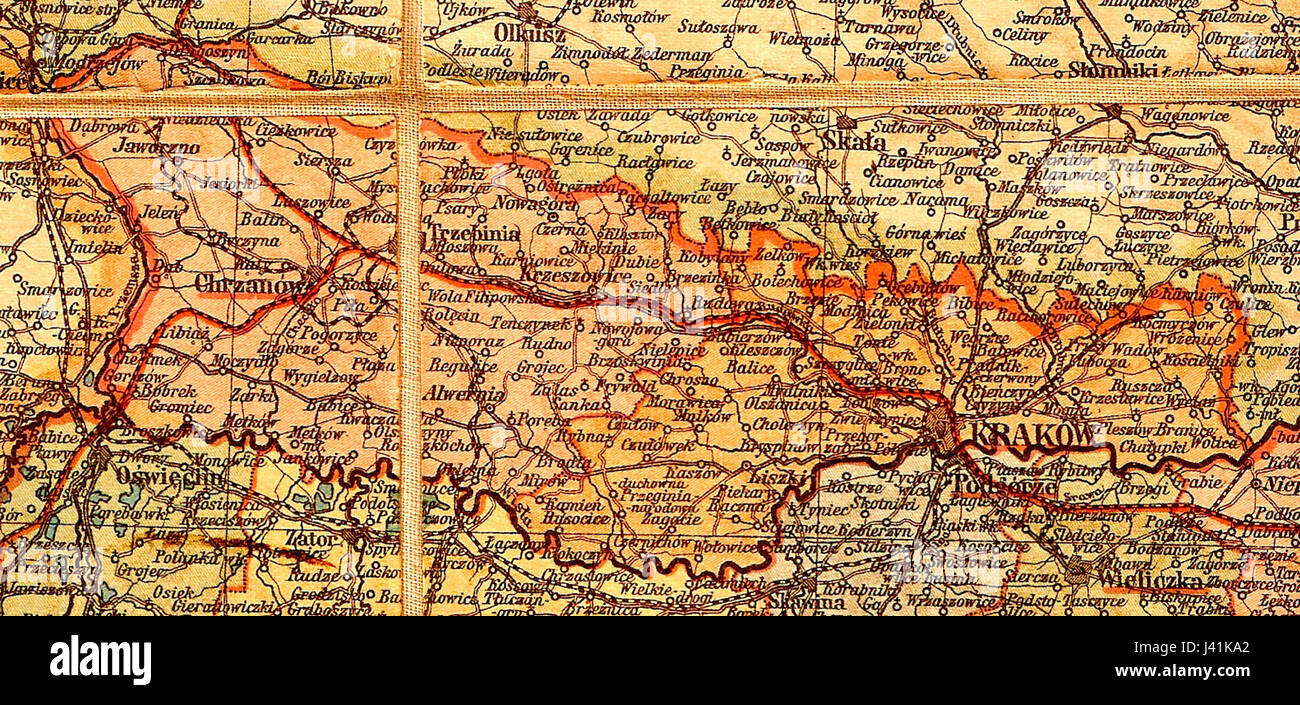 Mapa wlk x krakowskiego Foto Stock