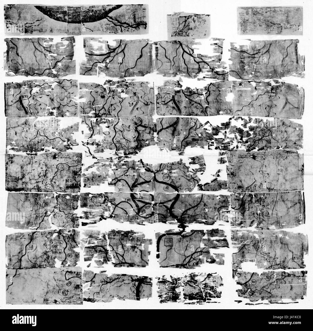 Mawangdui mappa topografica Foto Stock