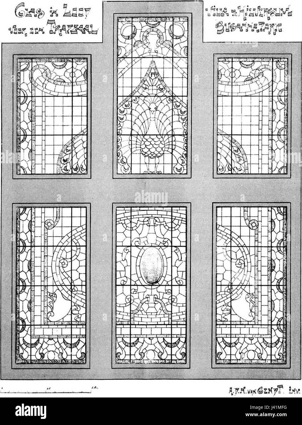 Vetro piombato villa Hilversum Foto Stock