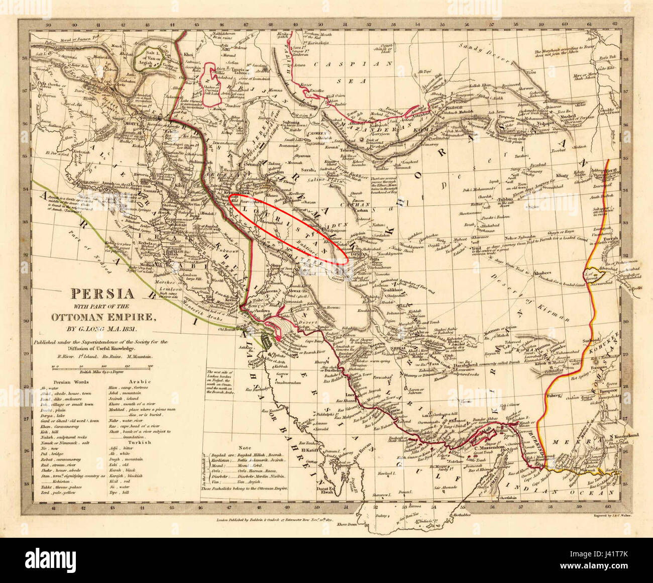 Luristan(Louristan) nel 1831 Foto Stock