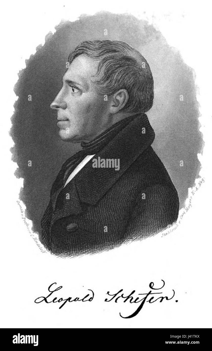 Leopold Schefer è stato un compositore e pianista tedesco del XIX secolo, noto per la sua musica romantica e il contributo al repertorio pianistico. Le sue opere riflettono il primo movimento romantico, combinando melodie liriche e armonie espressive. Foto Stock