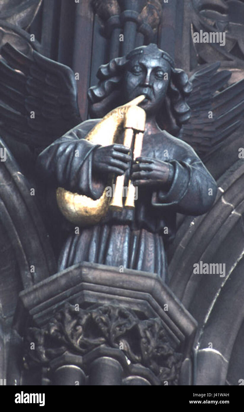 Le cornamuse di Manchester possono riferirsi a una variante unica delle cornamuse associate a Manchester, Inghilterra. Le cornamuse sono uno strumento musicale tradizionale, significativo nella storia della musica locale o culturale. Foto Stock