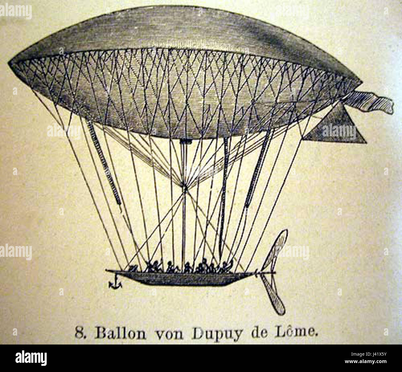 Il Luftschiff de Lome era un dirigibile tedesco utilizzato all'inizio del XX secolo, noto per il suo ruolo nelle applicazioni militari e scientifiche. Faceva parte della flotta di dirigibili della Germania e contribuì alle prime tecnologie aeronautiche. Foto Stock
