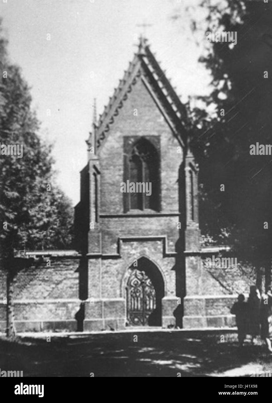 La Cappella Kretinga, costruita nel 1933, è un'importante struttura religiosa e storica a Kretinga, Lituania, che mostra lo stile architettonico e il significato culturale dell'epoca. Foto Stock