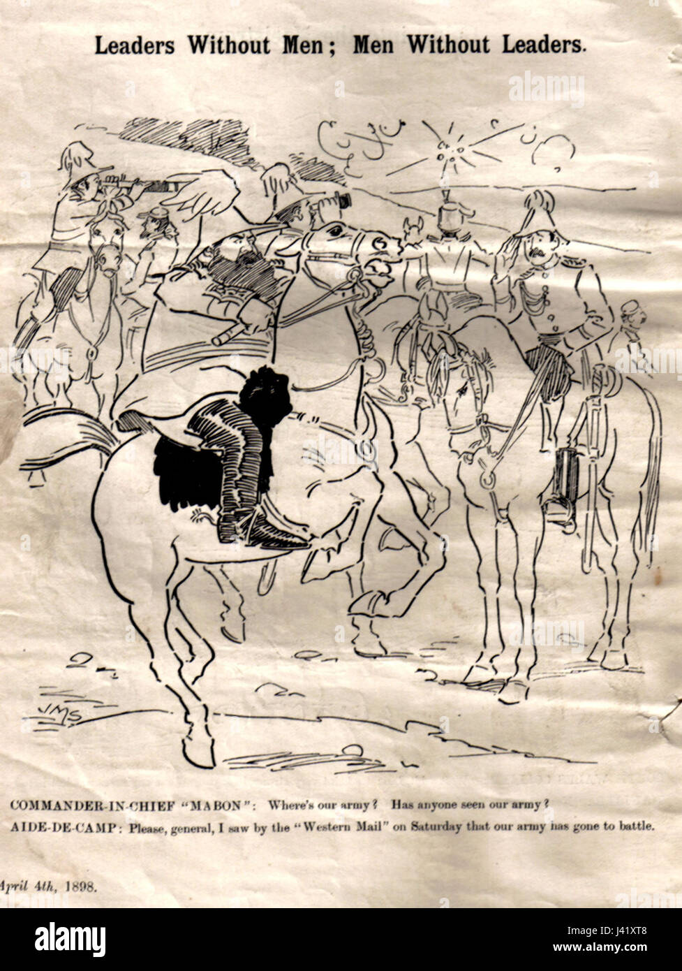 Il cartone animato Mabon del 1898 è un cartone animato politico storico che descrive questioni dell'epoca. Riflette il sentimento pubblico e il commento sociale attraverso l'arte satirica. Foto Stock