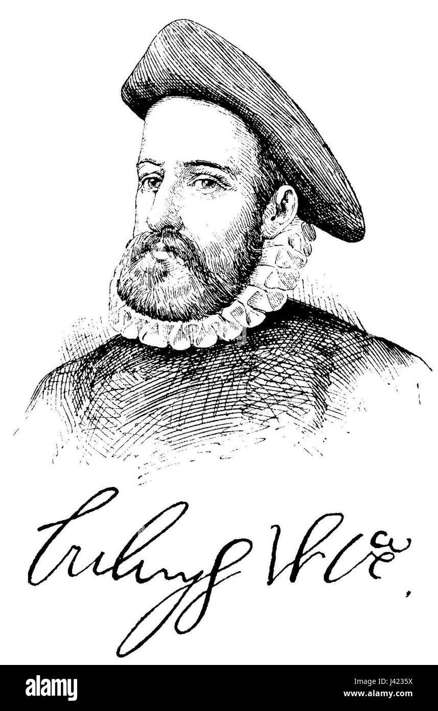 Luis de Velasco fu un amministratore coloniale spagnolo, che servì come viceré della nuova Spagna alla fine del XVI secolo. Svolse un ruolo significativo nel governo del Messico e delle colonie spagnole nelle Americhe. Foto Stock