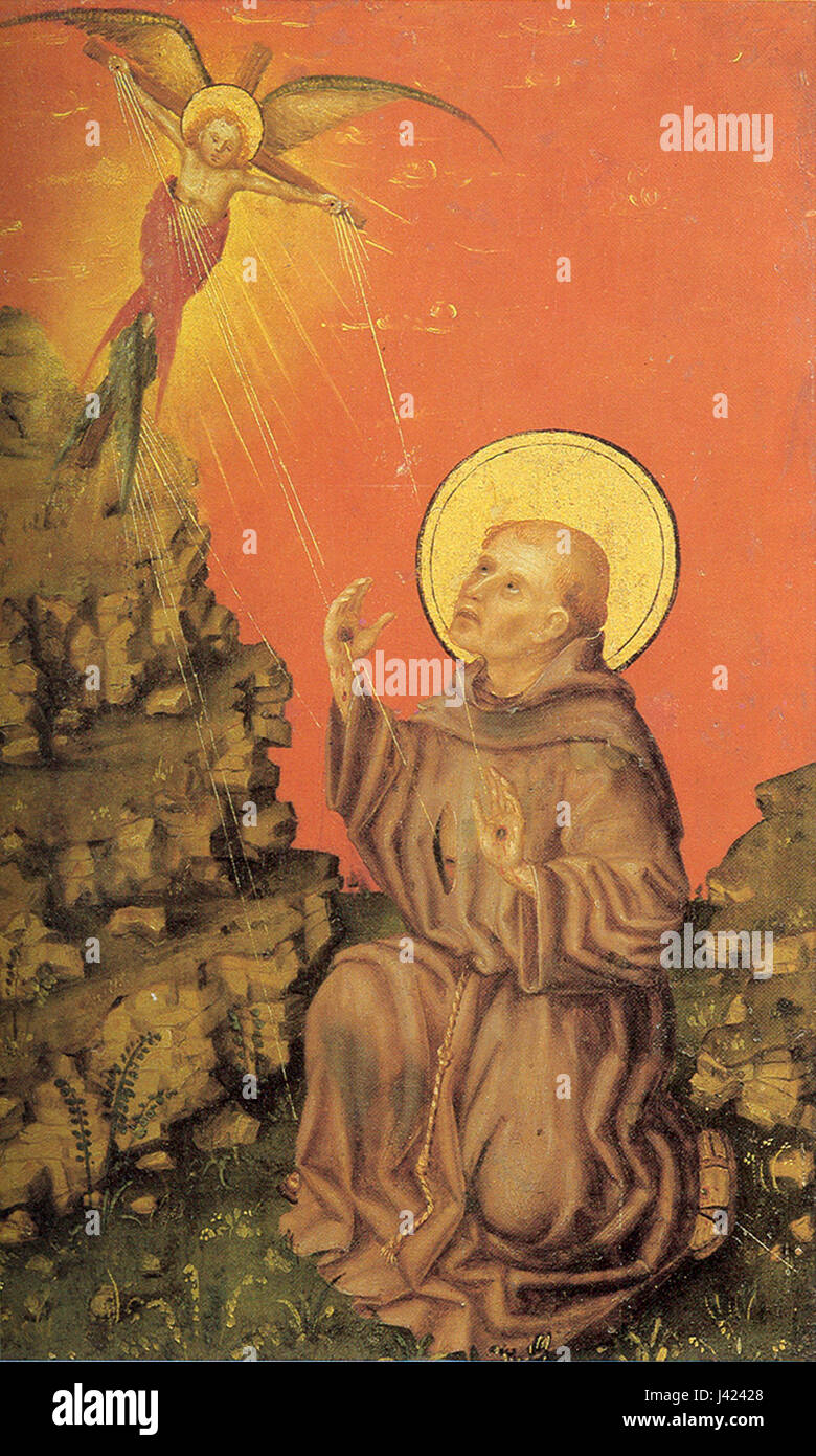 Lochner Saint Francois recevant les stimmate Foto Stock