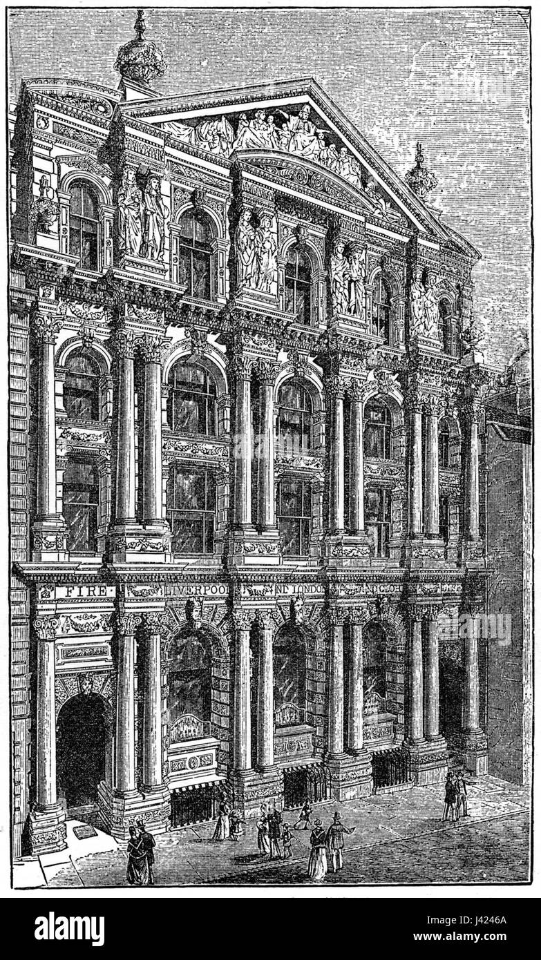 Liverpool e Londra e globo Ufficio di assicurazione, mais Street, Bristol Foto Stock