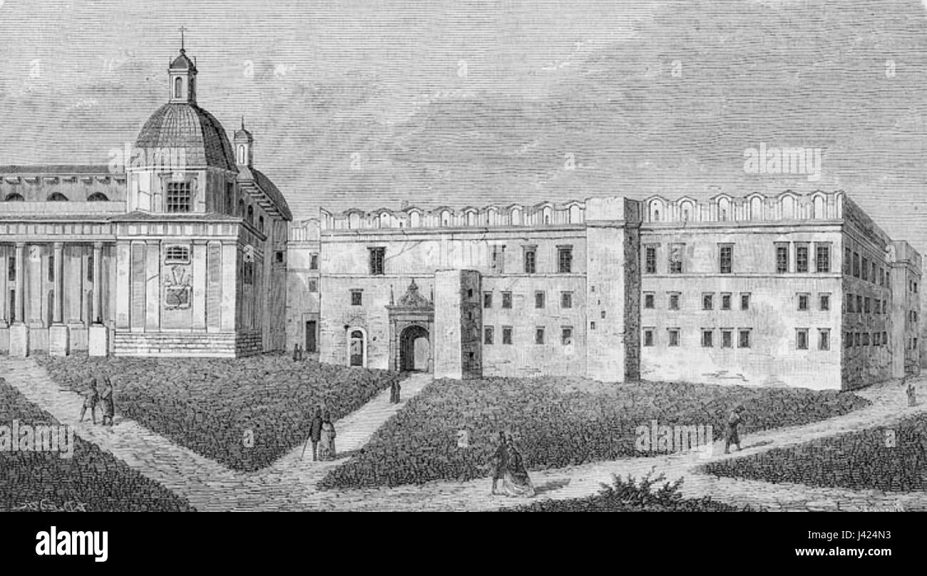 Il Palazzo reale lituano, raffigurato in una rappresentazione del 1797, era un importante simbolo della nobiltà lituana e del potere politico. Servì come residenza reale e centro per il governo alla fine del XVIII secolo. Foto Stock
