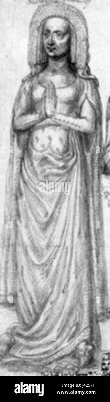 Margherita di Brabante era una regina medievale del Sacro Romano Impero, nota per il suo matrimonio con l'imperatore Enrico VII e per il suo ruolo nell'aristocrazia europea. Foto Stock