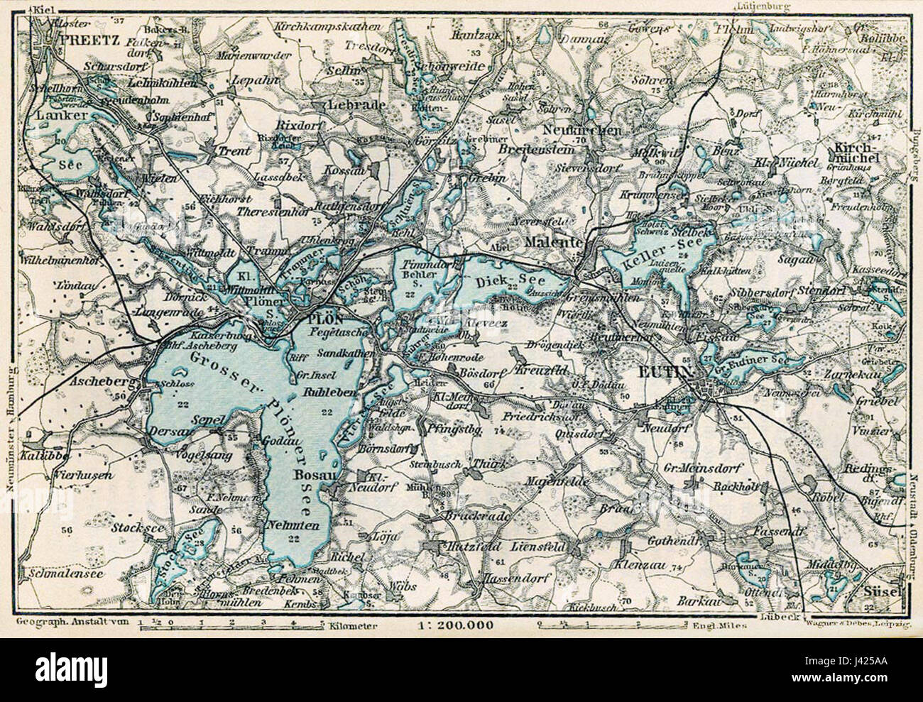 Mappa holstein svizzera 1910 Foto Stock