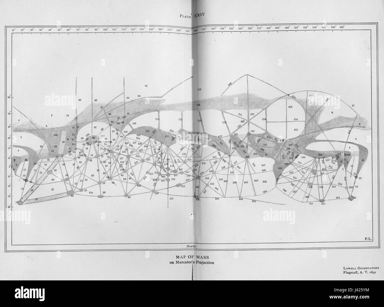 Mars carte lowell Foto Stock
