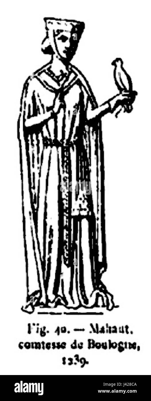 Mathilde de Dammartin era una nobildonna francese, potenzialmente nota per i suoi legami politici o familiari nella Francia medievale, con particolare attenzione al suo significato storico. Foto Stock