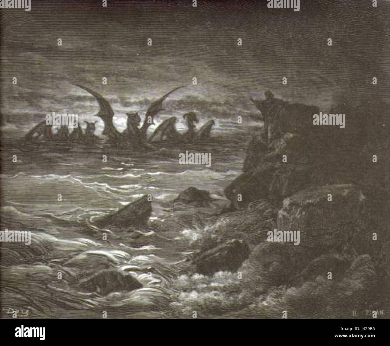 La Vision de Daniel si riferisce alla visione del profeta Daniele nella Bibbia, in particolare al sogno profetico delineato nel Libro di Daniele. Si tratta di una visione significativa che descrive dettagliatamente gli eventi futuri e le immagini simboliche riguardanti il destino degli imperi. Foto Stock