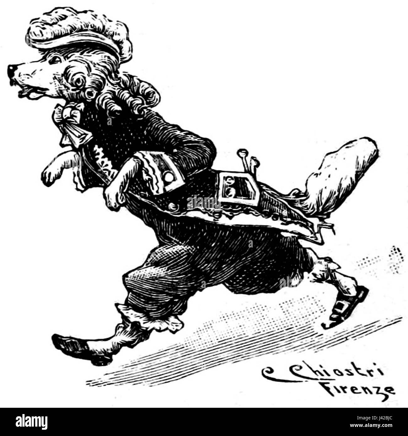 Si tratta di un estratto di "le avventure di Pinocchio", un famoso romanzo italiano di Carlo Collodi, forse pagina 96 in una particolare edizione. Foto Stock