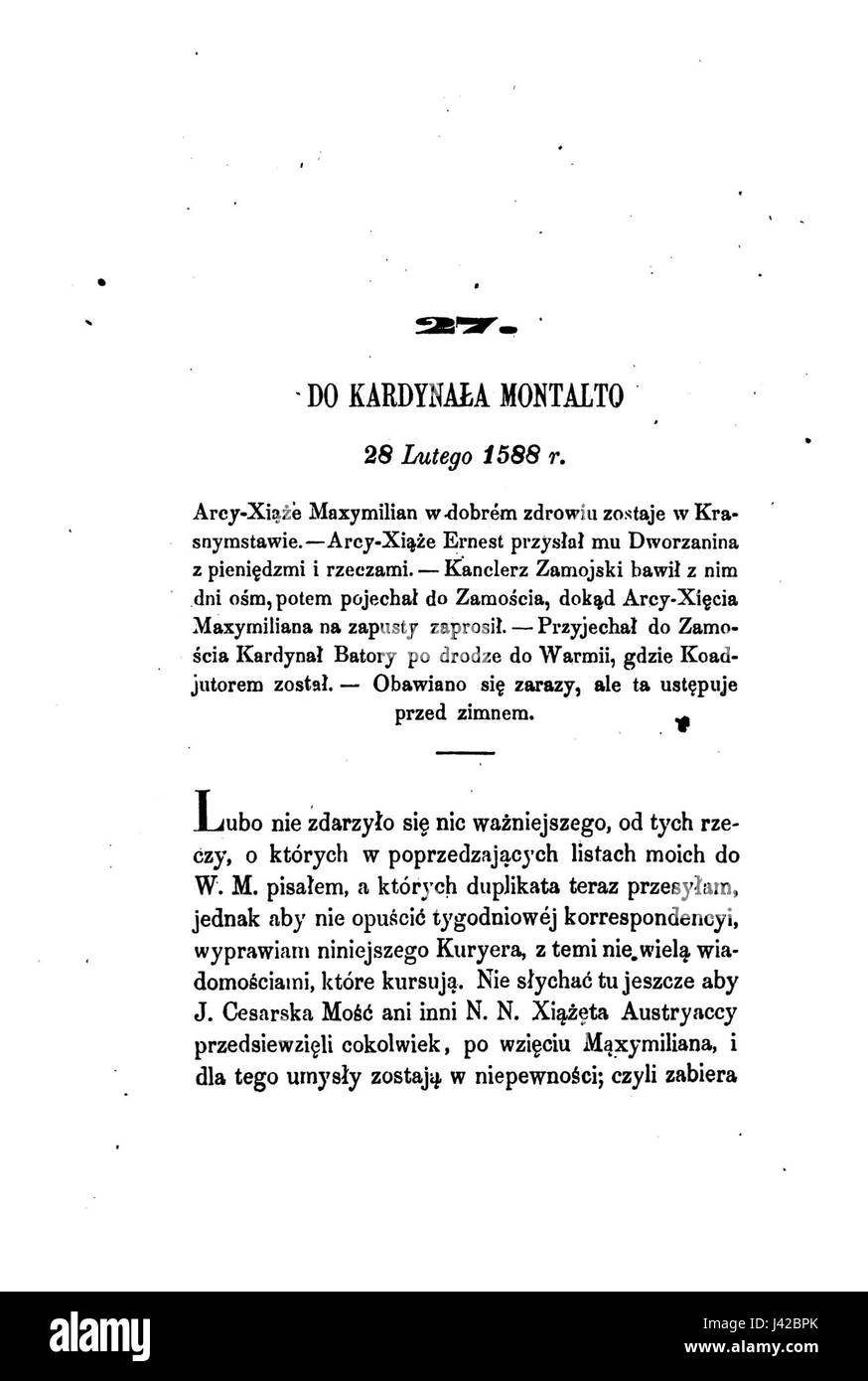 "Listy Annibala z Kapui" è un documento storico, tradotto da Przezdziecki, dalle lettere di Annibale di Capua, che offre informazioni sulle sue strategie militari e sulla sua corrispondenza durante la seconda guerra punica. Foto Stock