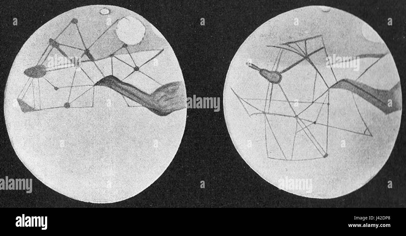 I canali Lowell Mars si riferiscono alle caratteristiche geologiche osservate su Marte dall'Osservatorio Lowell. Questi canali, notati per la prima volta dall'astronomo Percival Lowell, furono ritenuti una prova dell'antico flusso d'acqua sulla superficie del pianeta. Foto Stock