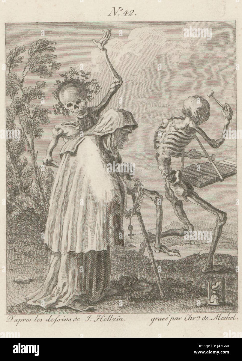 "Die alte" è un'opera notevole dell'artista tedesco Mechel, raffigurante una donna anziana. Il dipinto si concentra sui temi dell'età, del carattere e del passaggio del tempo. Foto Stock