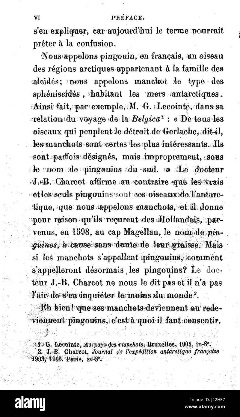 Un titolo francese che forse fa riferimento a "l'Ã®le des Pingouins", un'opera satirica di Anatole France, che critica le questioni sociali e politiche attraverso un'isola immaginaria di pinguini. Foto Stock