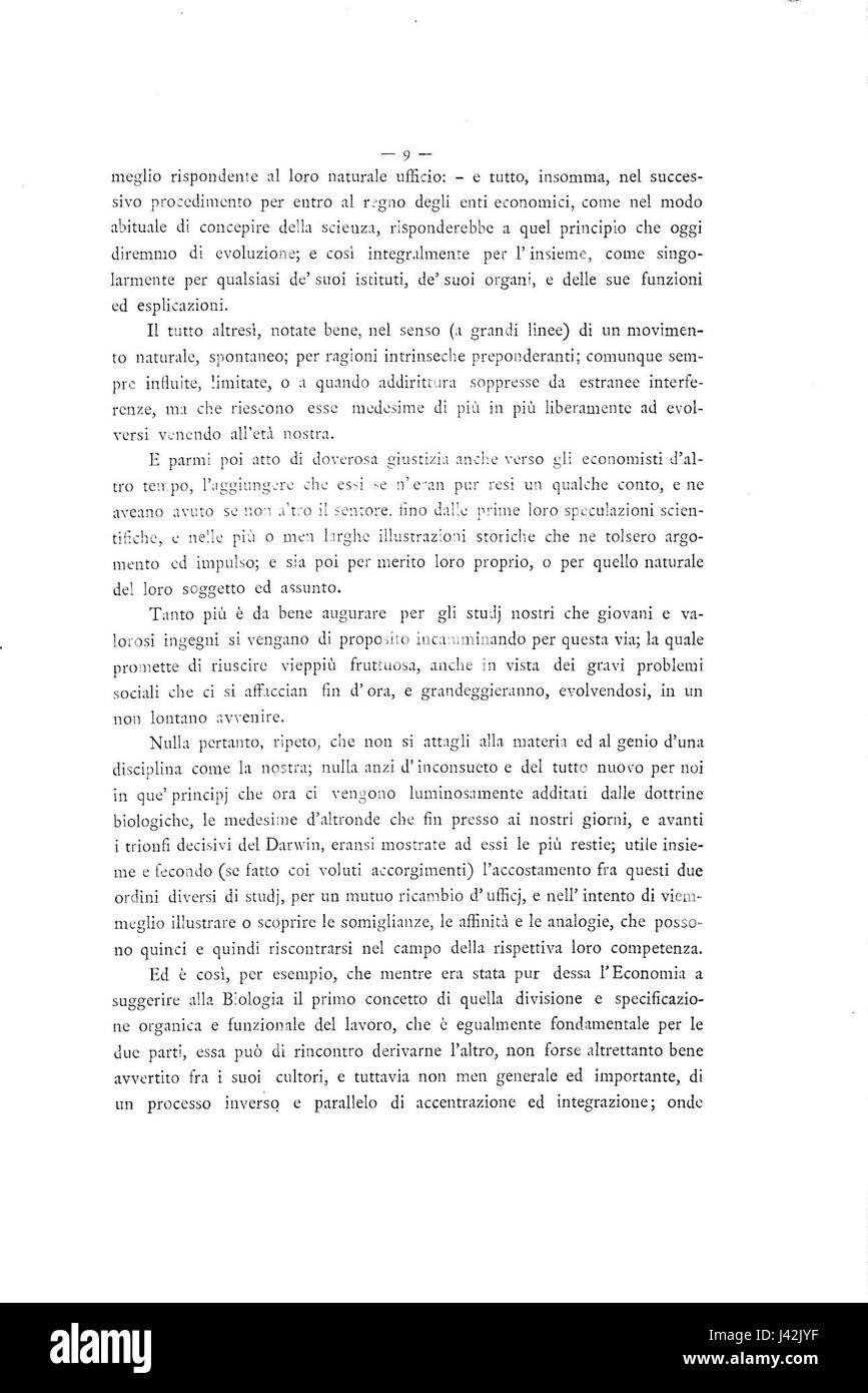 Questo si riferisce a un'opera di Messedaglia sull'economia, che probabilmente affronta teorie, pratiche o questioni economiche in Italia, riflettendo il panorama economico durante il periodo di tempo. Foto Stock