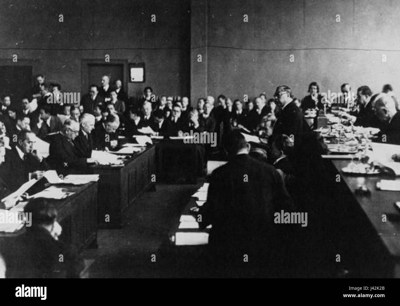 Lega delle Nazioni sessione crisi Manchurian 1932 Foto Stock