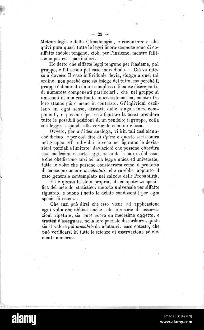 Messedaglia la statistica e i suoi metodi 23 Foto Stock