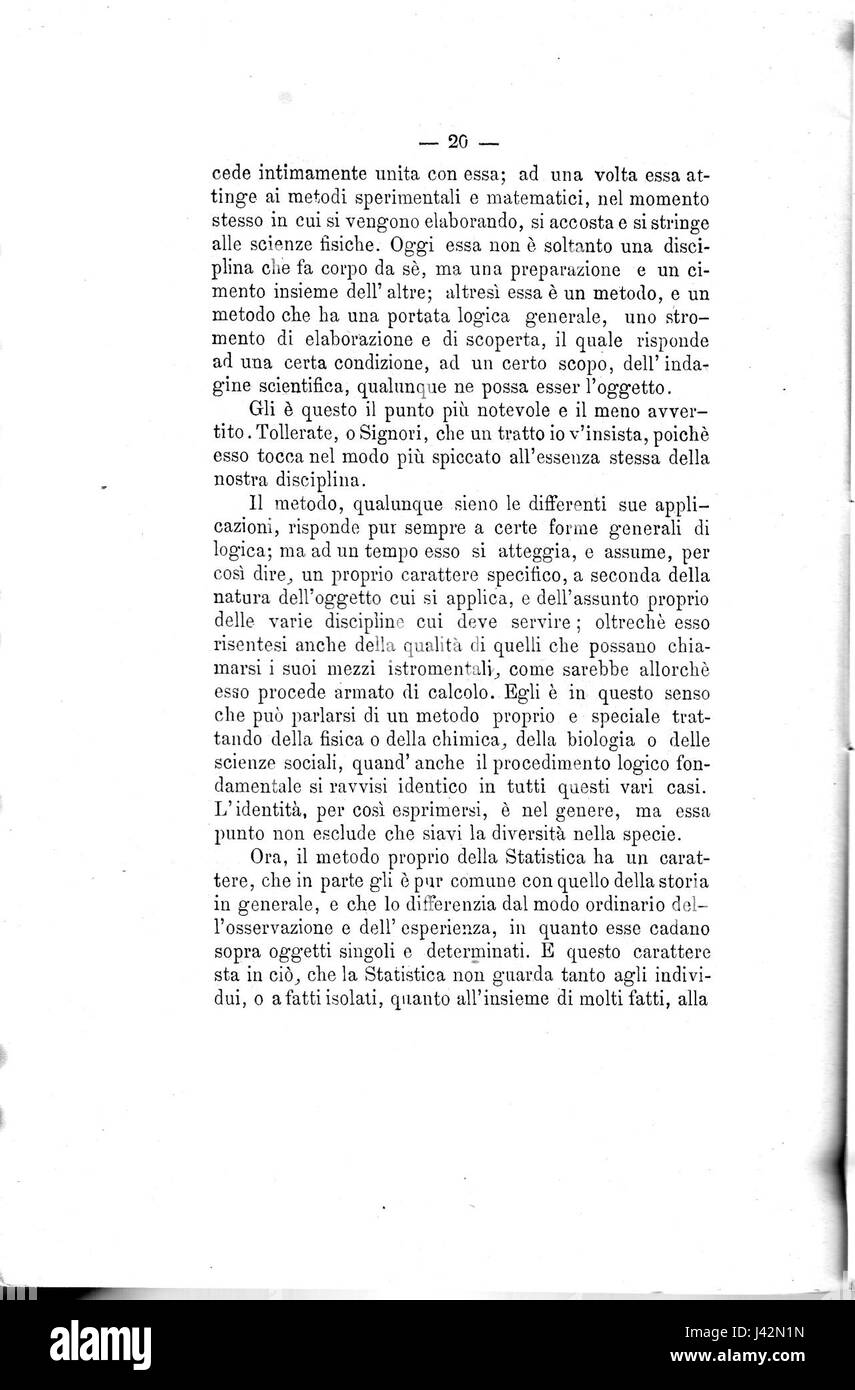 Messedaglia la statistica e i suoi metodi 20 Foto Stock