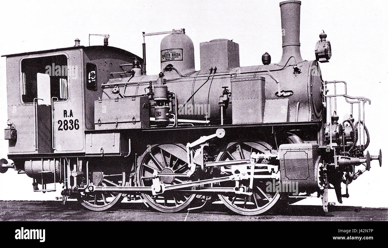 La locomotiva RA 2836 è un riferimento a una locomotiva ferroviaria specifica. L’immagine o i dati possono riguardare le specifiche tecniche, la storia o il ruolo che svolge nel trasporto ferroviario durante il suo periodo. Foto Stock