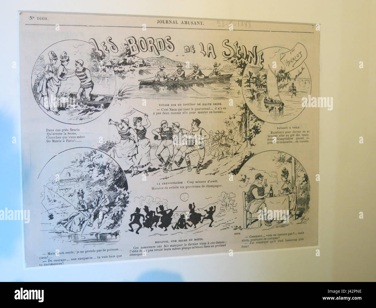 Les Bords de la Seine ufficiale amusant 23 06 1888 Foto Stock