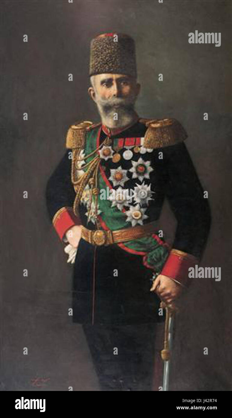 Mahmut Schevket Pascha era un generale e statista ottomano, noto per i suoi contributi politici e militari. Giocò un ruolo chiave nella storia dell'Impero ottomano durante la fine del XIX secolo e l'inizio del XX secolo. Foto Stock
