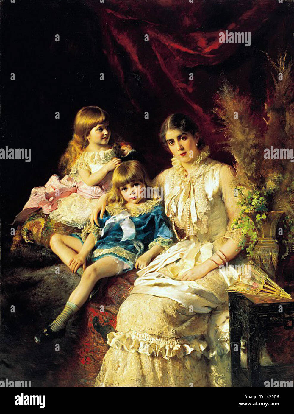 Konstantin Makovsky. Ritratto di famiglia. 1882 Foto Stock