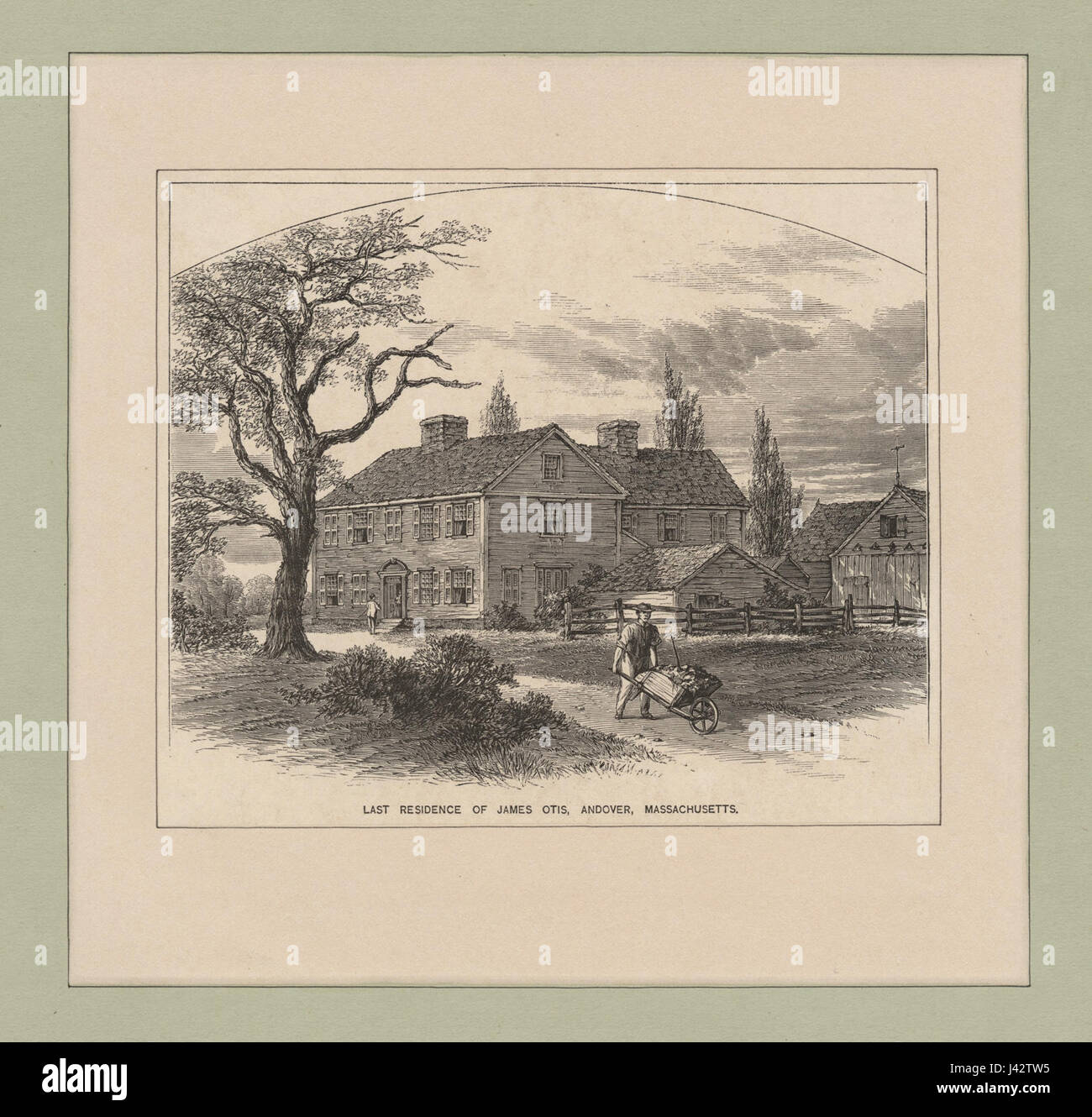 Ultima residenza di James Otis, Andover Massachusetts (NYPL NYPG94 F43 419851) Foto Stock