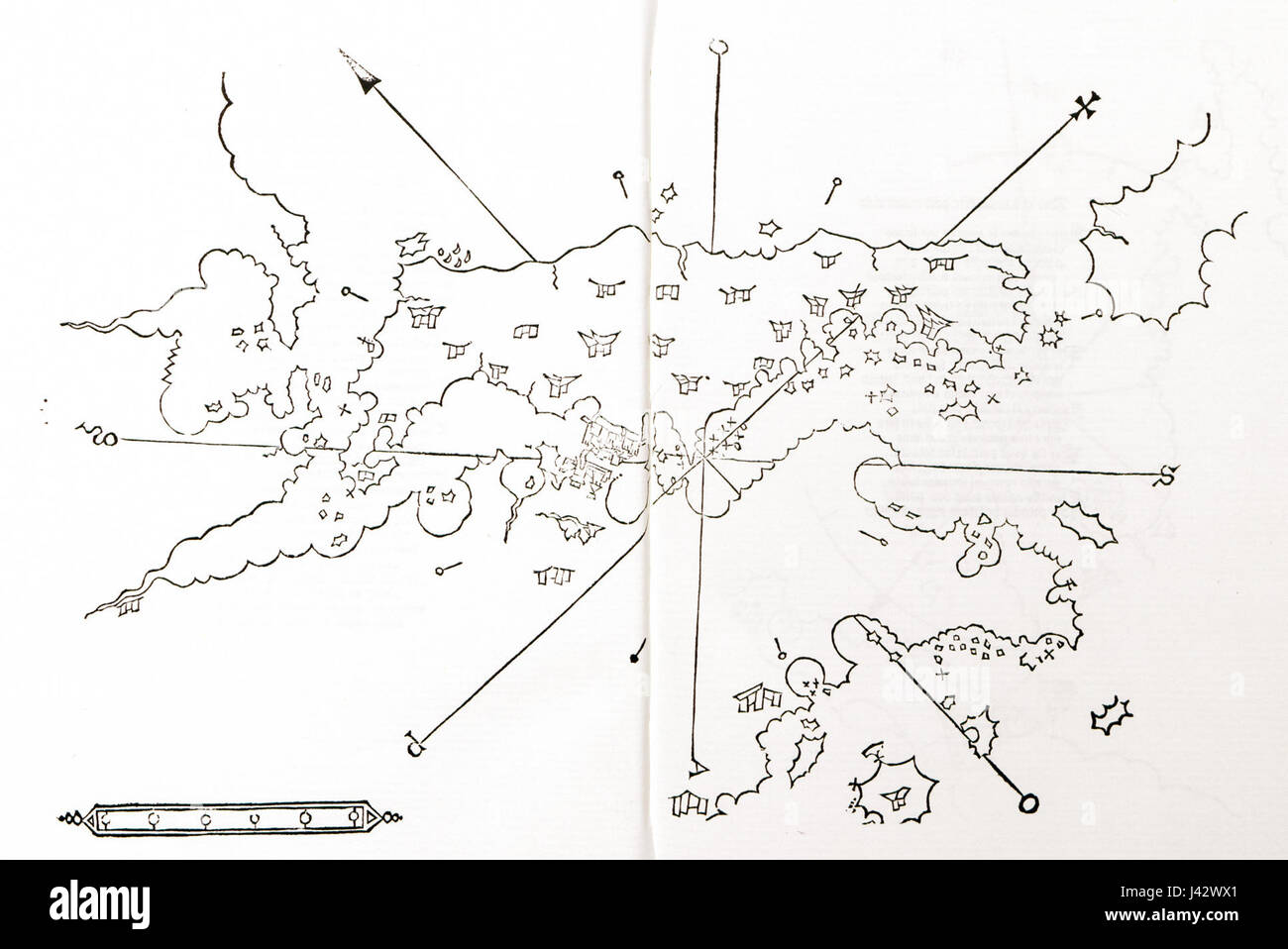 Mappa di Eubea Sonetti Bartolommeo Dalli 1485 Foto Stock