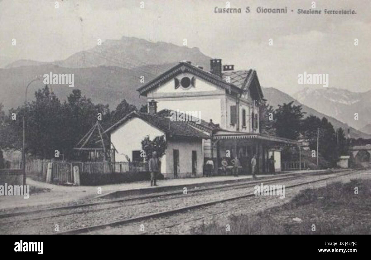 Luserna San Giovanni stazione ferroviaria Foto Stock
