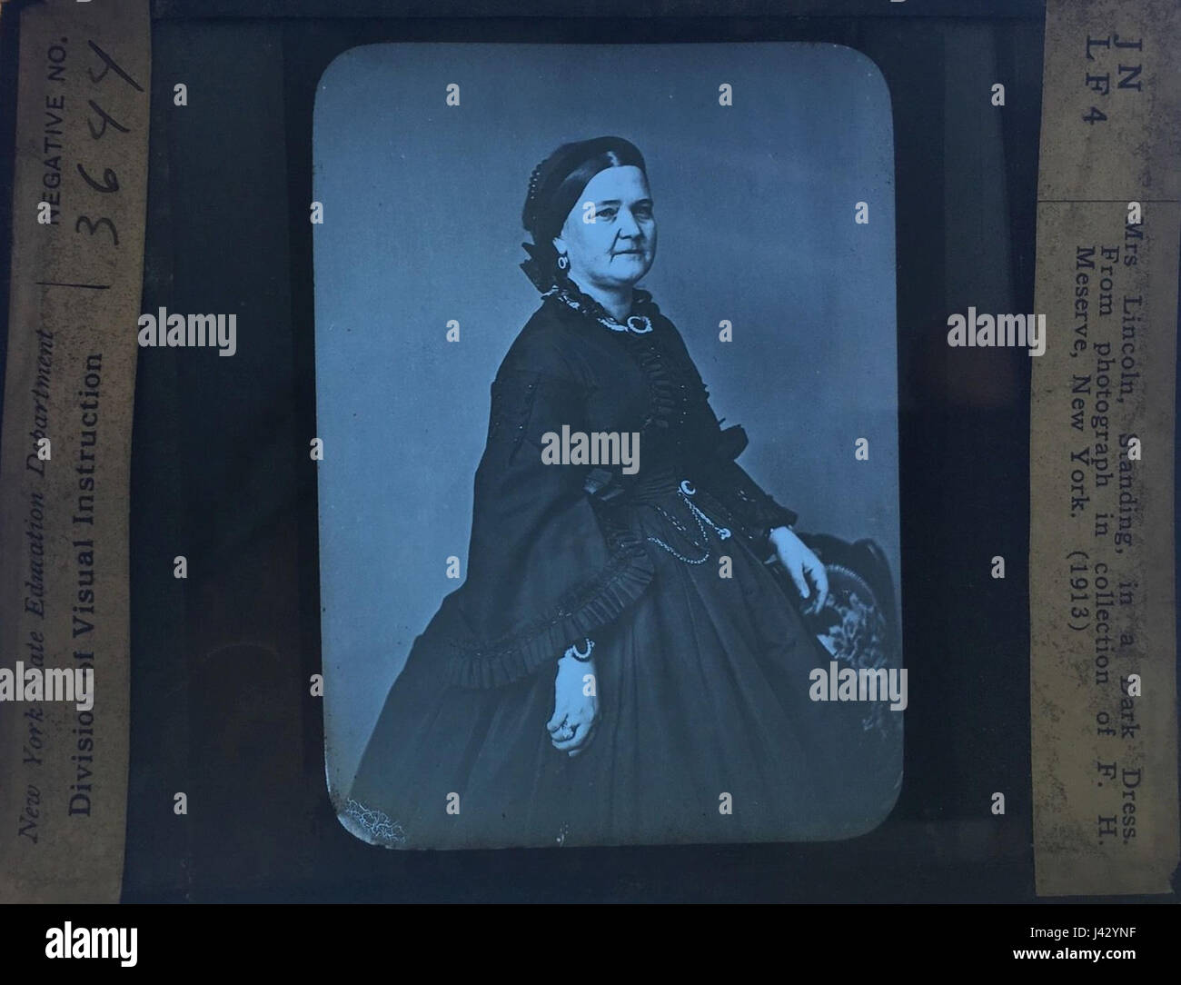 Mary Todd Lincoln lantern slide Foto Stock