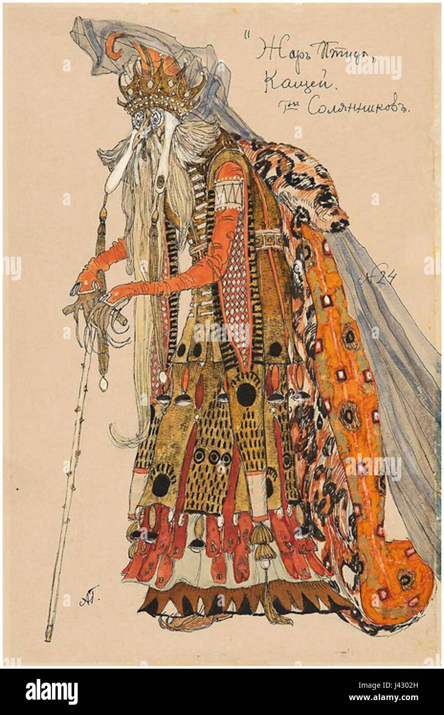 L'Oiseau de feu di A. Golovin si riferisce a un'opera importante del balletto di Igor Stravinsky, con scenografie di Golovin. L'opera è nota per il suo significativo contributo al balletto russo, combinando musica e arte visiva in una performance storica. Foto Stock