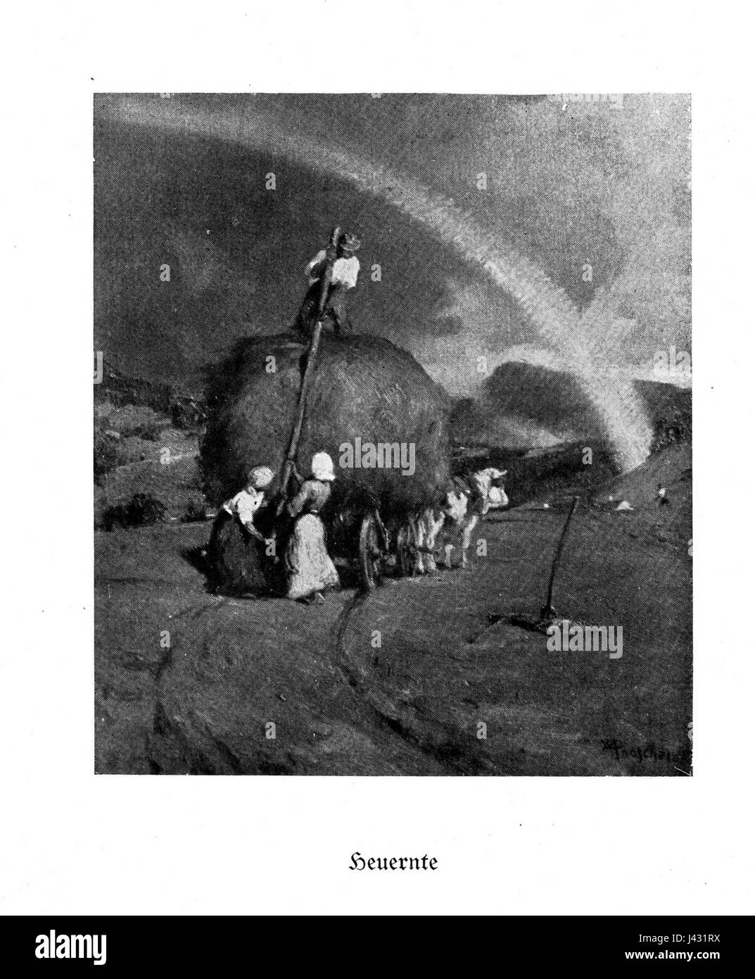 Max Poosch Heuernte 1923 dgE Foto Stock