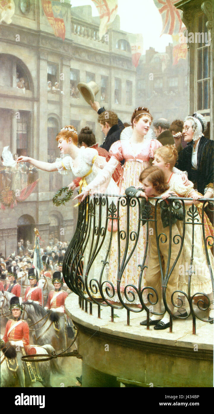 Il termine "Leighton nel 1816" può riferirsi a un evento storico o a un'opera artistica legata all'artista britannico Frederic Leighton, forse ambientato o ispirato dall'anno 1816, noto come "anno senza estate". Foto Stock