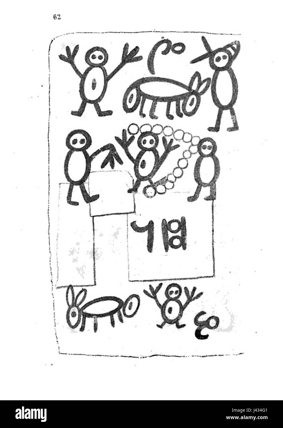 Questo si riferisce alla pagina 6 del "Livre des Sauvages", un testo storico probabilmente incentrato sulle culture indigene o sugli studi antropologici dei popoli nativi. Foto Stock