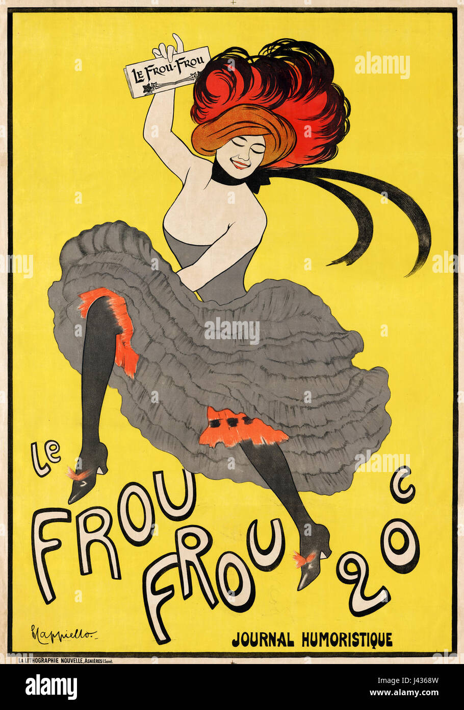 Le frou frou, journal humoristique, poster da Leonetto Cappiello, 1899 Foto Stock